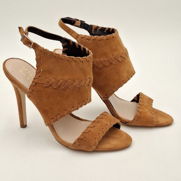 Nicole Miller Shoes - Artelier Nicole Miller Percy 7.5 M High Heel With Brown Suede Laced Accents